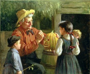 Jack-o-Lantern (olie på lærred)