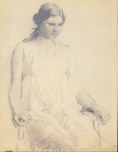 Studie af en ung kvinde af Abbott Handerson Thayer