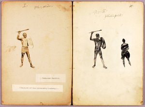 Tattooing--Single Warrior, studiemappe til bogen Concealing Coloration in the Animal Kingdom (Skjult farve i dyreriget) af Abbott Handerson Thayer