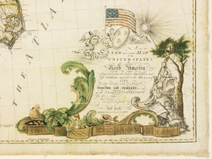 Amerikas første nationale kort, 1784 af Abel Buell
