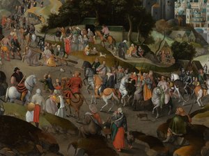 Detalje af Kristus der bærer korset
