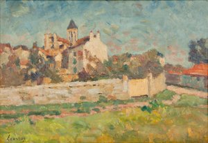 Paysage (olie på lærred) af Abel Lauvray