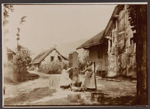 Aix les Bains - nær den store havn, 27. juni 1902 (gelatine sølv print-out papir) af Abel Marie Nicolas Boulineau