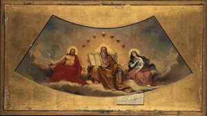 Den evige Fader, Kristus og Jomfru Maria, ca. 1838 (olie på lærred)