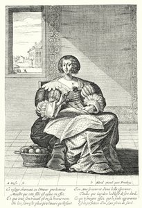 Brodereren (gravering) af Abraham (after) Bosse