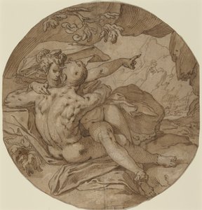 Acis og Galatea, ca. 1590 (pen og blæk)