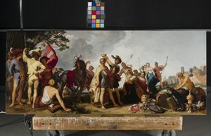 Kroningsscene (olie på træ) af Abraham Bloemaert