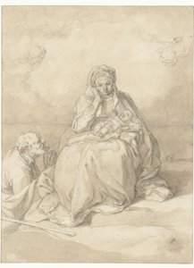 Den hellige familie af Abraham Bloemaert