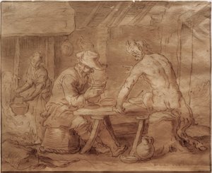 Satyren hos bonden af Abraham Bloemaert