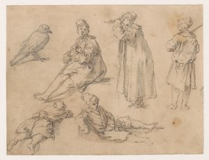 En siddende og to stående drenge af Abraham Bloemaert
