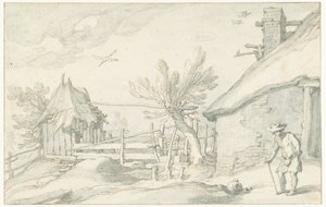 Gård med gård og lade af Abraham Bloemaert