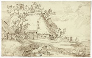 Gård under stråtag af Abraham Bloemaert