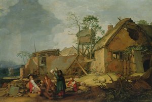 Landskab med gård, 1629 af Abraham Bloemaert