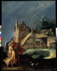 ""Den unge Tobias og englen (ærkeenglen Rafael)"" (Landskab med Tobias og englen) Maleri af Abraham Bloemaert (1566-1651) 1610-1615 Dim. 139x107,5 cm Eremitagemuseet, Sankt Petersborg (St. Petersborg) af Abraham Bloemaert