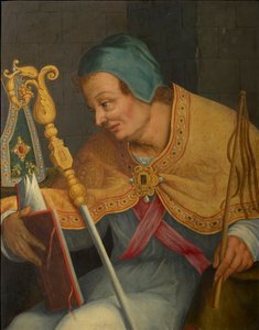 Sankt Ambrosius, ærkebiskop af Milano. af Abraham Bloemaert