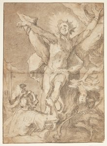 Sankt Sebastian bindes til et træ af en romersk soldat af Abraham Bloemaert