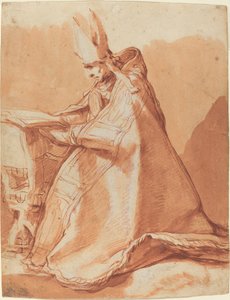Siddende Biskop af Abraham Bloemaert