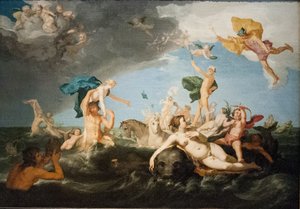Svensk:  Neptunus triumftåg Neptuns triumf af Abraham Bloemaert
