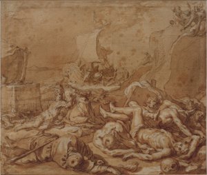 Theagenes og Chariclea efter forliset af Abraham Bloemaert