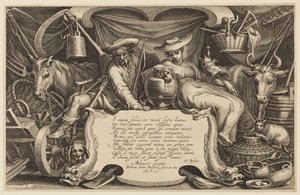 Titelblad, "The Farmhouse and Landscape Series" af Abraham Bloemaert
