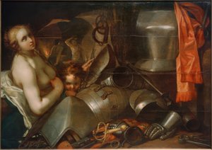 Venus og Amor i vulkanens smedje af Abraham Bloemaert