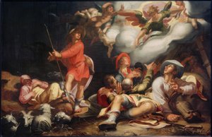 Bebudelse til hyrderne af Abraham Bloemaert