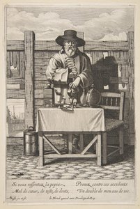 Brandy eller Cure Sælger, midten til slutningen af det 17. århundrede. af Abraham Bosse