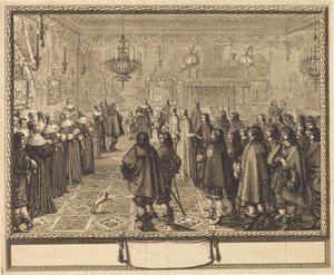 Bryllupsceremonien mellem Vladislas IV, konge af Polen, og Louise-Marie af Gonzaga, prinsesse af Mantua, i Fontainebleau
