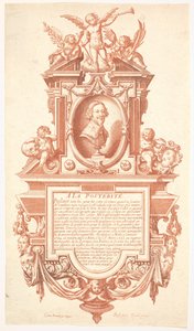 Epitafium og portræt af Jacques Callot, 1635-36. af Abraham Bosse