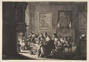 Foolish Virgins Sleeping (De tåbelige jomfruer sover, mens de venter på brudgommens ankomst)