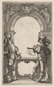 Frontispice til de franske garder, 1632.