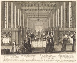 Infirmary of Hospital de la Charité de Paris af Abraham Bosse