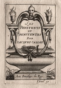 The Penitents: Frontispice. af Abraham Bosse