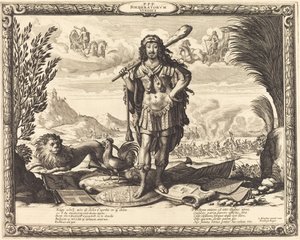 Louis XIII som Hercules af Abraham Bosse