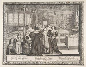 Hjemkomst fra dåben, 1633. af Abraham Bosse