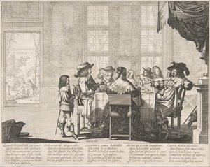 The Banket of the Rich Man, midten til slutningen af det 17. århundrede. af Abraham Bosse