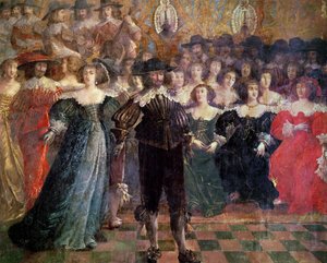 The Court Ball (vægmaleri) (detaljer) af Abraham Bosse