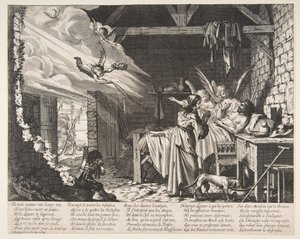 Lazarus død, 1620-76. af Abraham Bosse