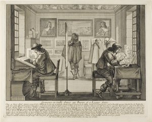 The Engraver and the Etcher, 1642dani af Abraham Bosse