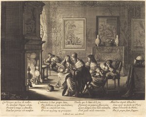 De tåbelige jomfruer sover af Abraham Bosse