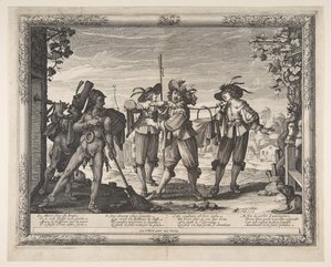 The Hotpot Carried to the Newlyweds, eller The Racket, ca. 1633. af Abraham Bosse