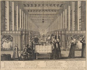 Infirmary of the Hospital of Charity, ca. 1639. af Abraham Bosse