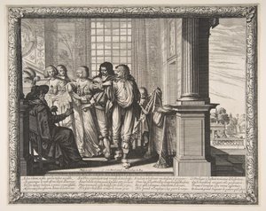 Den fortabte søn skifter tøj, ca. 1636. af Abraham Bosse