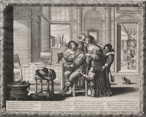 Den fortabte søn: Riotous Living af Abraham Bosse