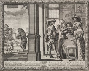 Den fortabte søn: Den fortabte, der siger farvel til sine forældre af Abraham Bosse