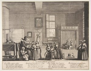 Skolefruen, ca. 1638. af Abraham Bosse