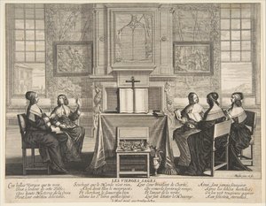 De Vise Jomfruer Samtaler, ca. 1635. af Abraham Bosse