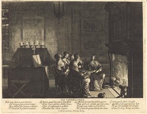 De vise jomfruer før ilden af Abraham Bosse