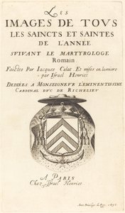 Titelside til Callots "The Calendar of Saints" af Abraham Bosse