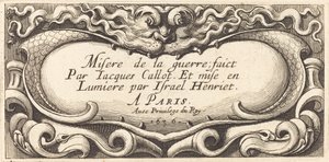 Titelside til Callots "The Small Miseries of War" af Abraham Bosse